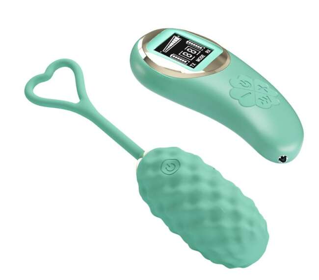 Vivian Vibrating Egg with Digital Screen Remote Control Green