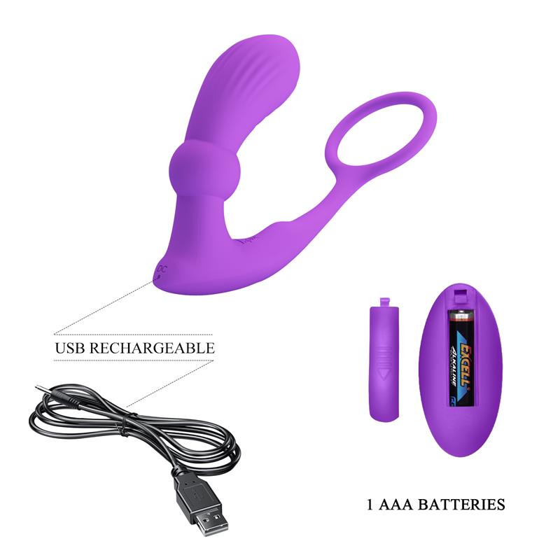 Warren Remote-Controlled Vibrating and Pulsating Anal Plug and Penis Ring – Image 8