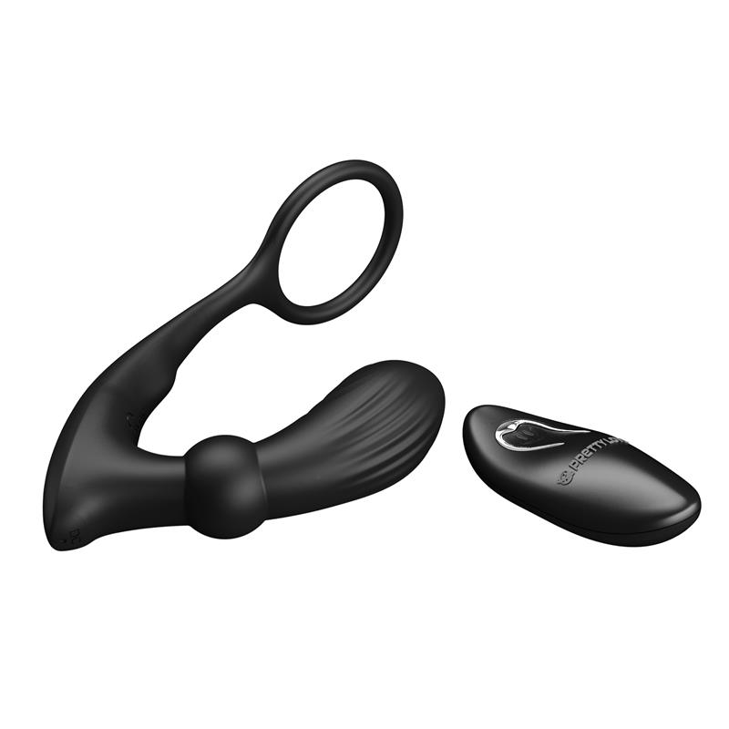 Warren Remote-Controlled Vibrating and Pulsating Anal Plug and Penis Ring – Image 3
