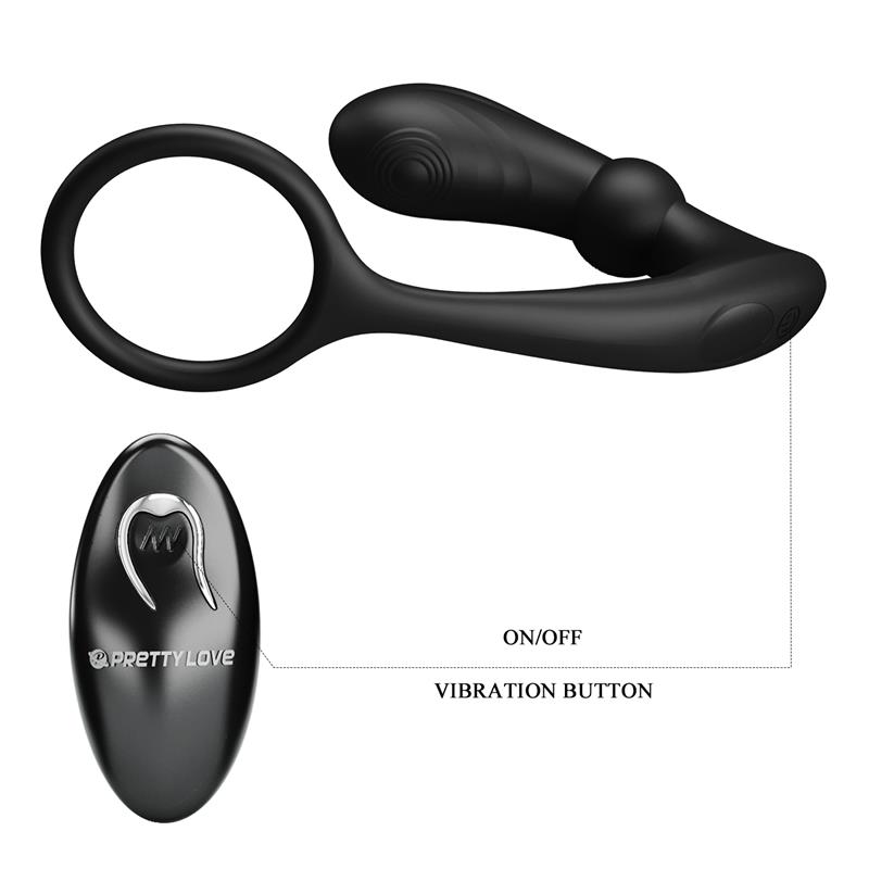 Warren Remote-Controlled Vibrating and Pulsating Anal Plug and Penis Ring – Image 4