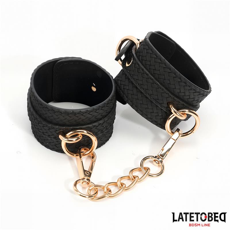 Weaving patterns wrist cuff Golden Chain – Image 4