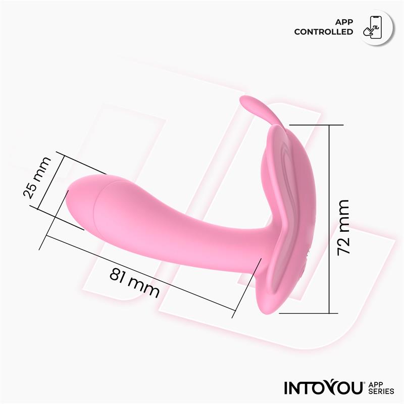 Wingy Butterfly Vibrator with App Pink – Image 5