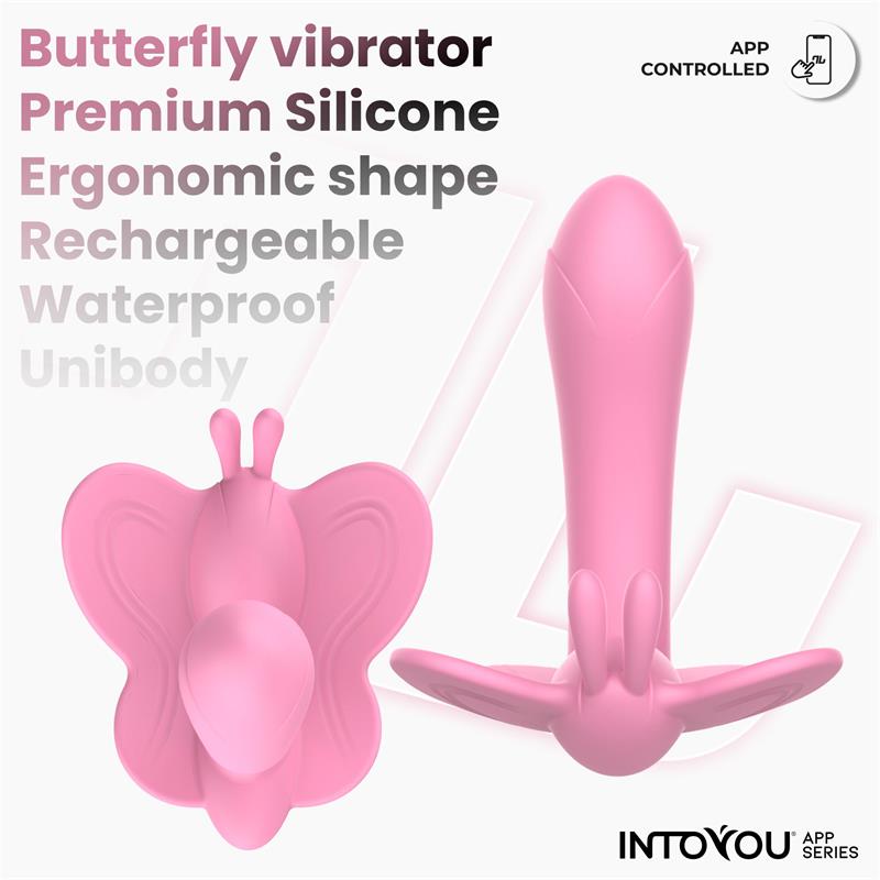 Wingy Butterfly Vibrator with App Pink – Image 7