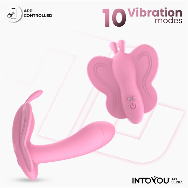 Wingy Butterfly Vibrator with App Pink – Image 9