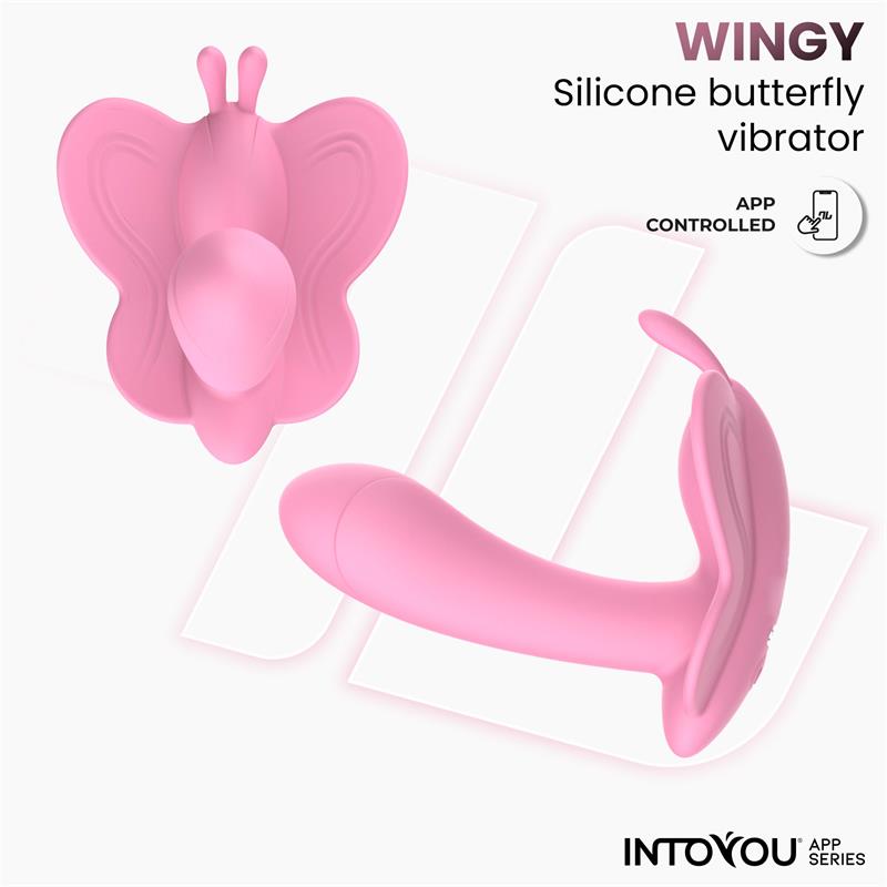 Wingy Butterfly Vibrator with App Pink – Image 10