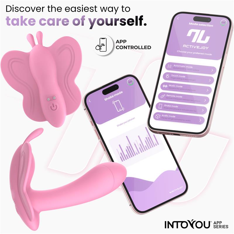 Wingy Butterfly Vibrator with App Pink – Image 11