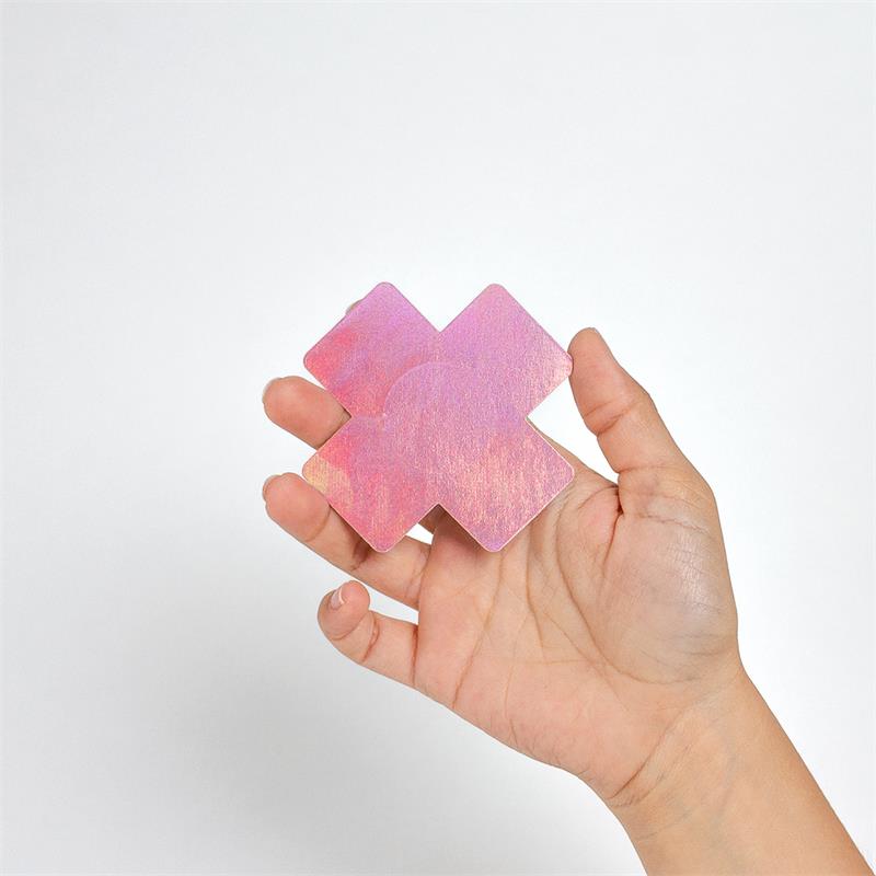 Wow Boobs! Nipple Covers Cross Shapped Holografic – Image 3