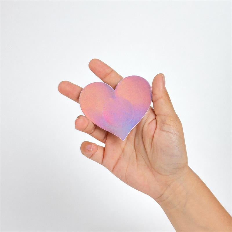 Wow Boobs! Nipple Covers Heart Shapped Holographic – Image 5
