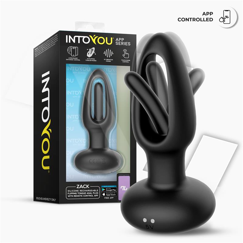 Zack Anal Plug with Flipping Tongue and Vibration with App – Image 5