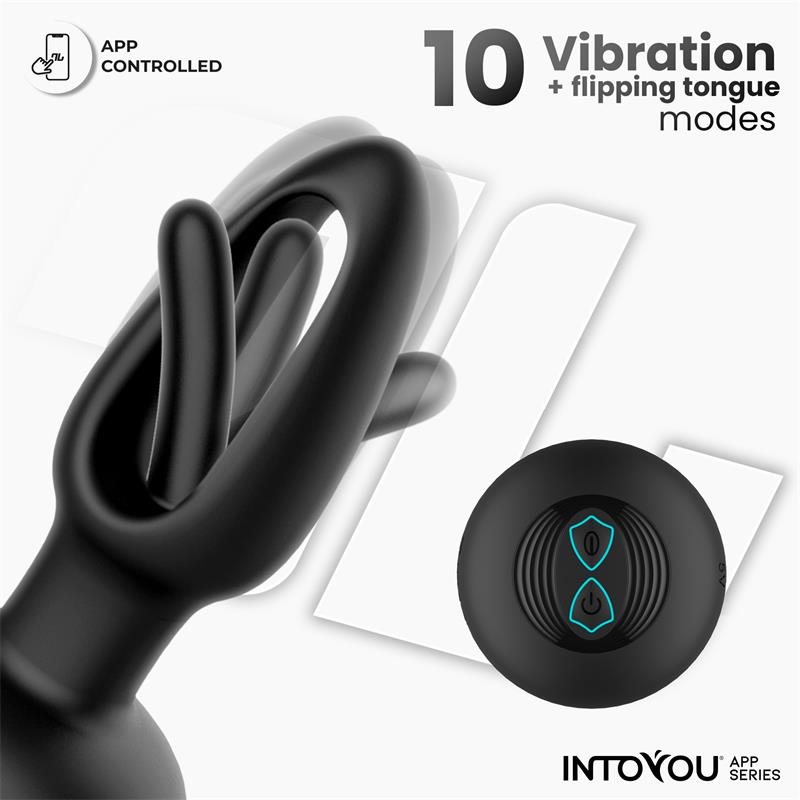 Zack Anal Plug with Flipping Tongue and Vibration with App – Image 8