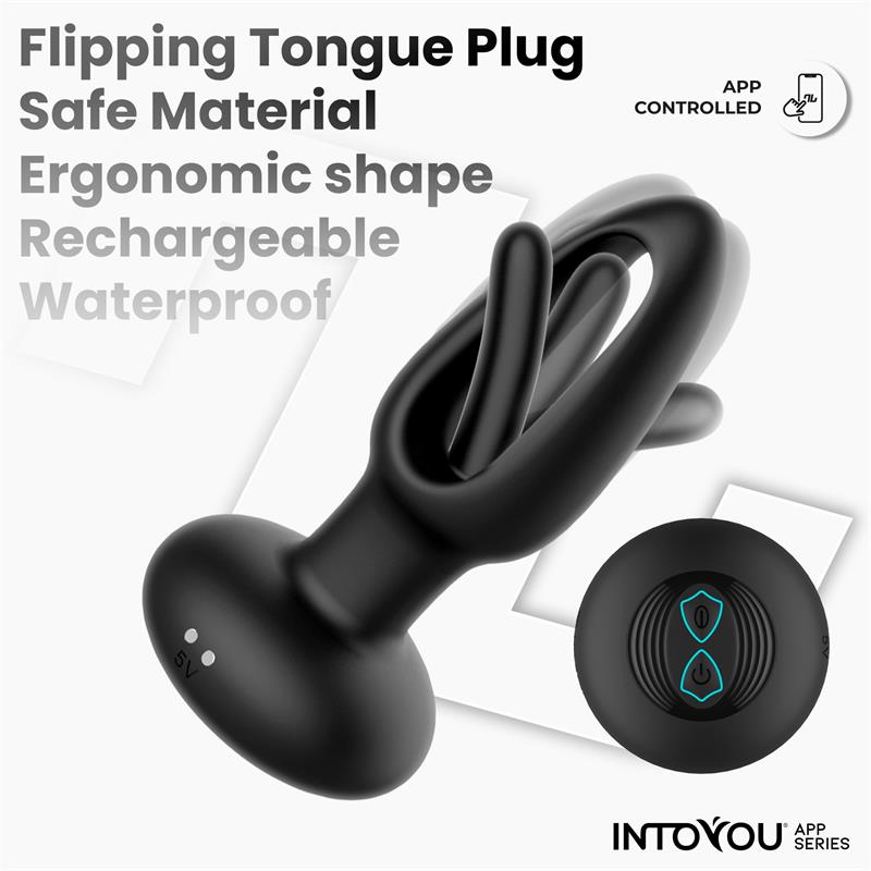Zack Anal Plug with Flipping Tongue and Vibration with App – Image 9