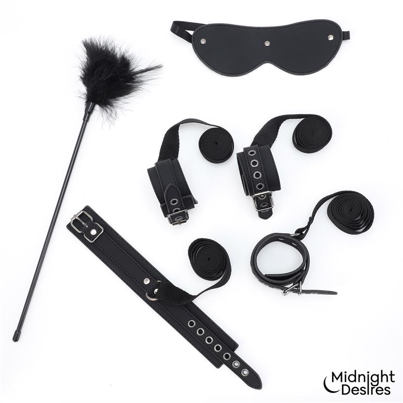 Bondage Set with Blindfold, Feather Tickle and Cuffs – Image 3