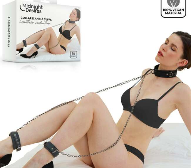 Collar and Ankle Cuffs with Chain