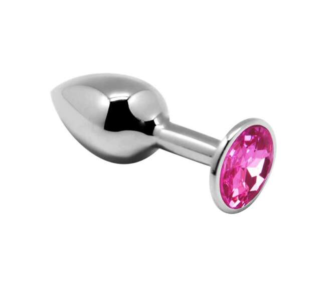 Anal Plug with Pink Jewel Size M