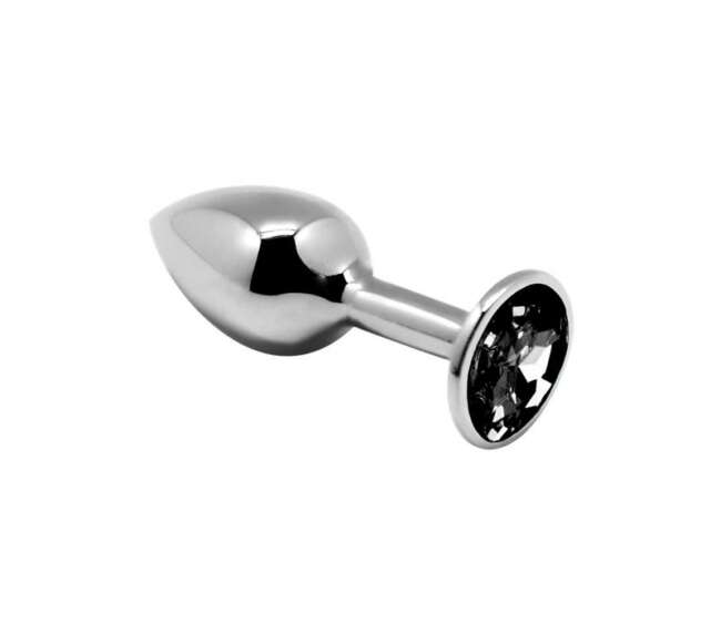Butt Plug with Black Jewel Size S
