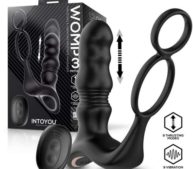 Womp Prostate Massager with Vibration, Thrusting and Remote